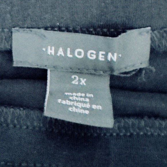 Halogen Very Black Stretchy Midi Skirt Ruching Down Sides & Front Drapi… - Picture 6 of 9